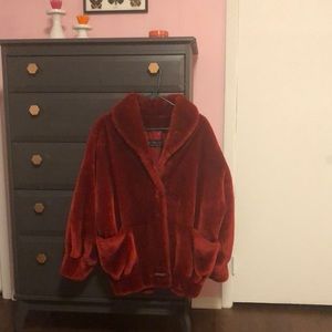 Jean Phillipe Ricquier faux fur red coat.